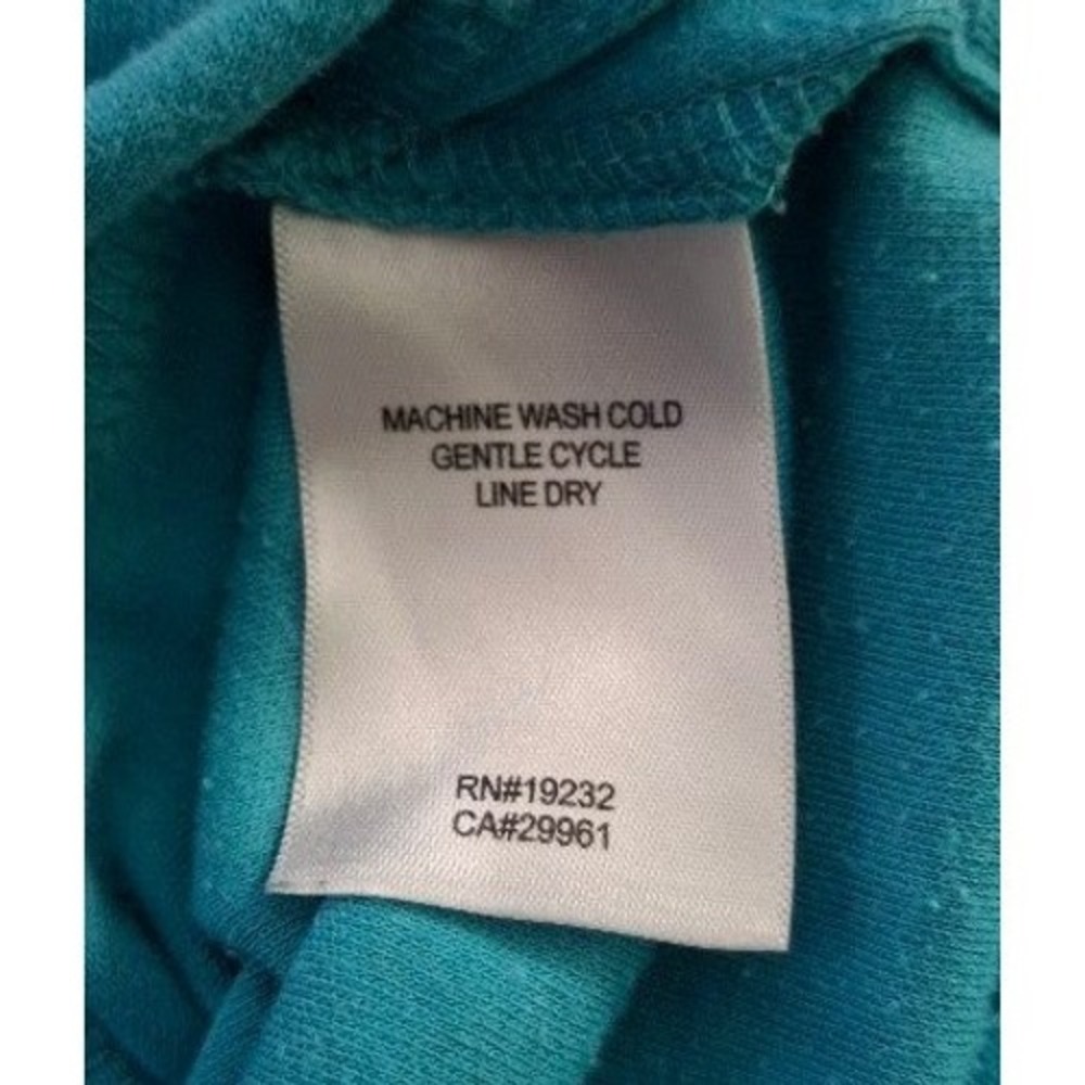 Alfred Dunner Turquoise Butterfly Floral Embroidered 3/4 Sleeve Top Size 8 - Picture 6 of 6
